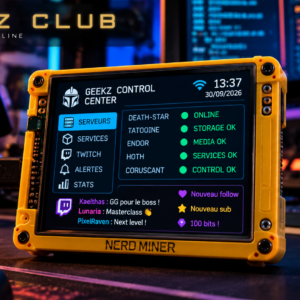 J’ai transformé un NerdMiner en dashboard pour mon Geekz Control Center